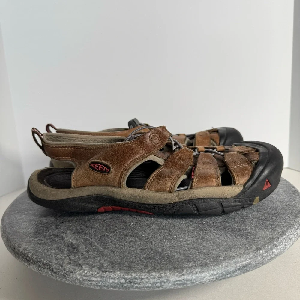 Keen Newport Brown Leather Sandals Shoes Waterproof 10
